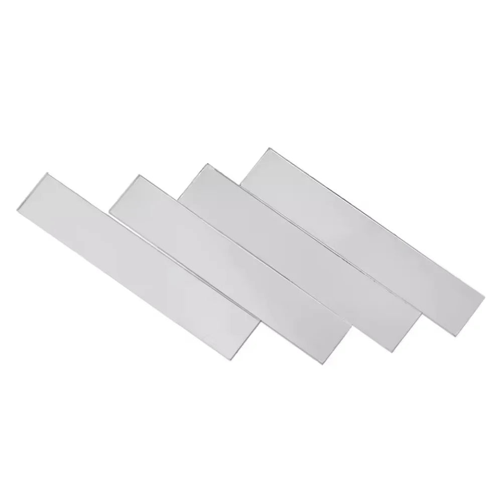 100pcs/set DIY Pieces of Rectangular Mirror Wall Stickers, Self-adhesive Handmade DIY Decorative Mirror Stickers   Decoration