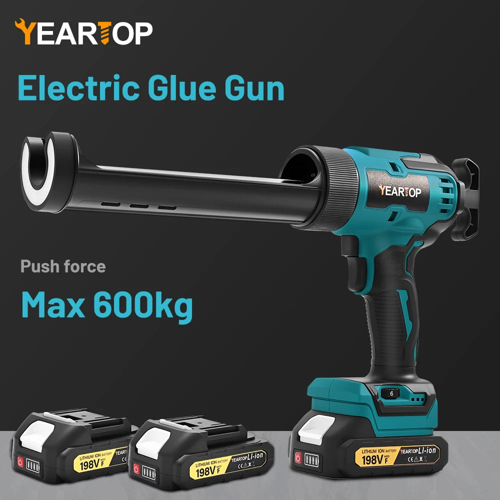 6 Speeds Cordless Electric Glue Gun Silicone Glass Glue Caulking Squeezer Gun Electric Sewing Glue Tool for Makita 18V Battery