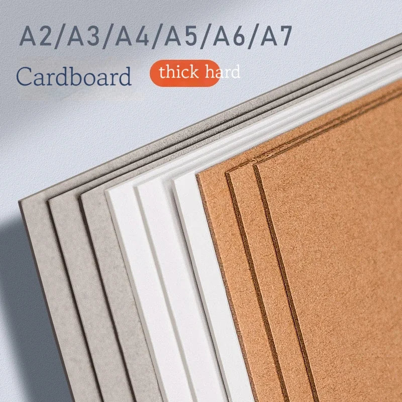 A4/A5 White Thicked Kraft Paper Hard Cardboard Diy Handmake Card Making Craft Paper Chipboard Backing Board 1/1.5/2/2.5-3mm