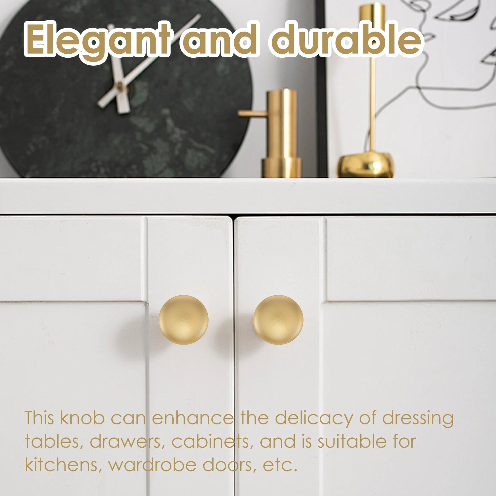 25Pcs Drawer Knob Set Zinc Alloy Cabinet Handles Rustproof Gold Dresser Knobs Decorative Drawer Pull Handle Furniture Hardware