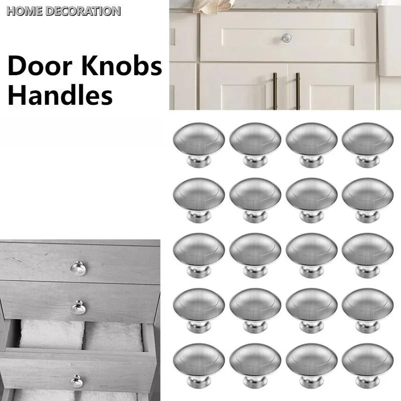 Stainless Steel Door Knobs Drawer & Cabinet Pull Handles Kitchen Cupboard Knobs Furniture Hardware Accessory