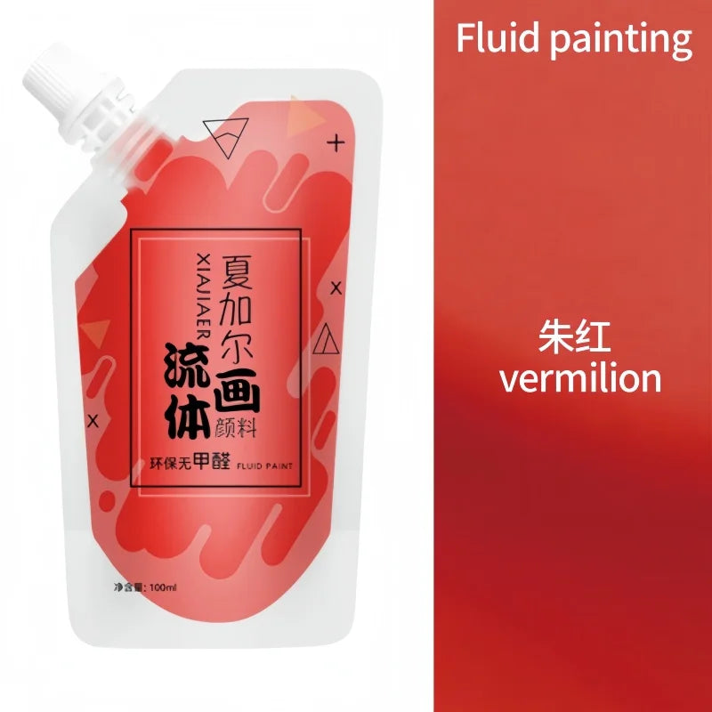 100ml/ Multi-colour xiajiaer Fluid Paint Acrylic paint Bag Violent Bear DIY decorative painting liquid liquid dye