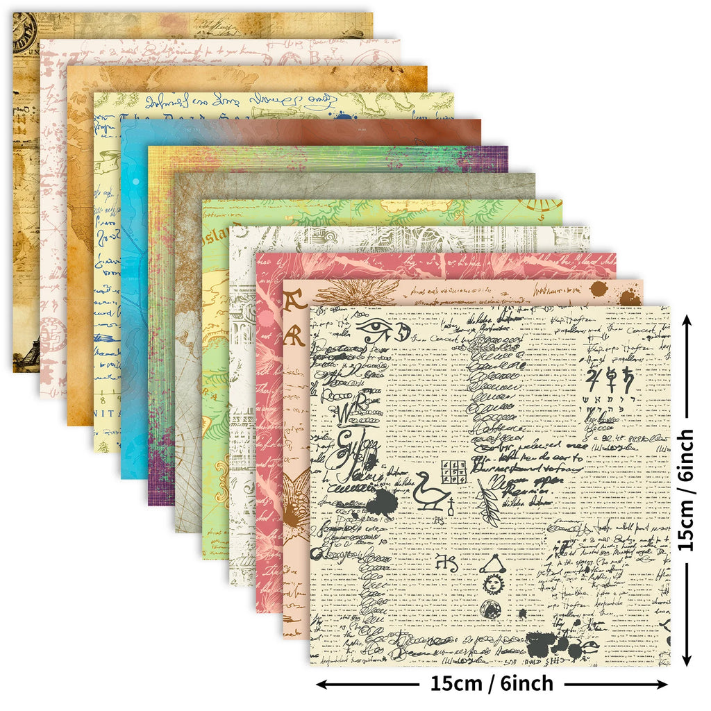 12 Sheet Scrapbooking Paper 15x15cm,  6x6in Scrapbooking Paper Acid-Free Cardstock Backgrounds Card for DIY Art Craft Decoration