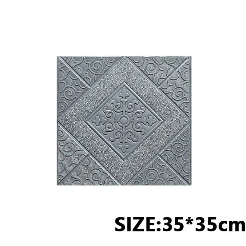 5-20Pcs 35*35cm Ceiling Wallpaper 3D Brick Waterproof Wall Stickers Foam Wall Paper Self-Adhesive Home Decor