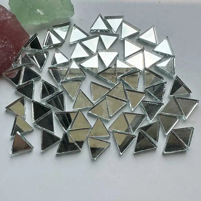 100g Taobao Triangle Mirror Mosaic Tile Colored Glass Tile DIY Mosaic Making Arts & Crafts Accessories 917