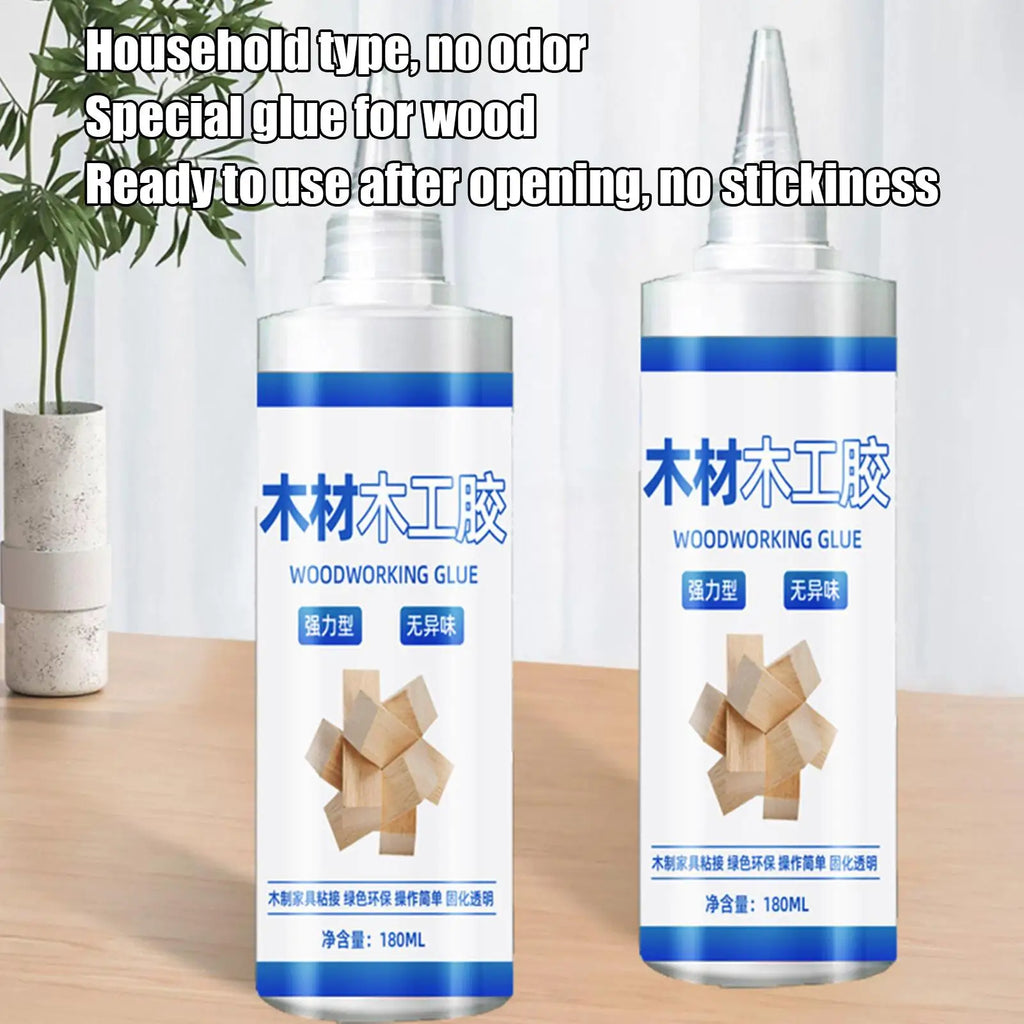 Wood Glue For Crafts 180ml Carpenter Glue Transparent Eco-Friendly Wood Adhesive Safe Glue Woodworking Glue Multi-Functional