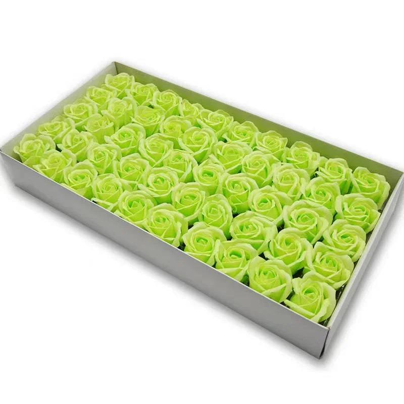 50pcs/lot Artificial Flower Roses Heads Dia4.5cm Beauty Wedding Valentine's Day Gift Roses Bouquet Home Party Decoration Flowers