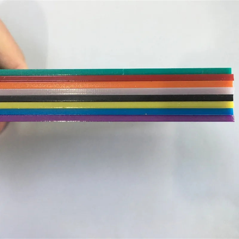 J582 9Colors 10*20*0.23cm Colorful Opacitas Acrylic Plate Perspex Sheet Plastic Board DIY Model