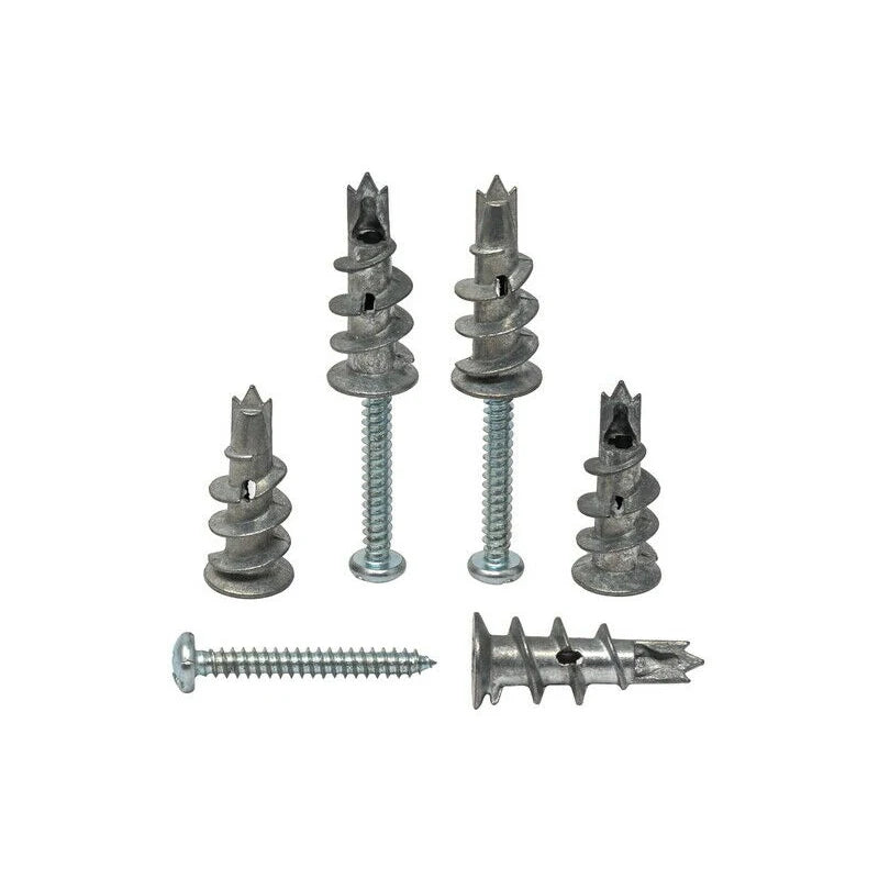 120Pcs  Zinc Alloy Plasterboard Drywall Anchor Hollow Wall Self-drilling Wall Plug with Tapping Screw Drywall Bolt