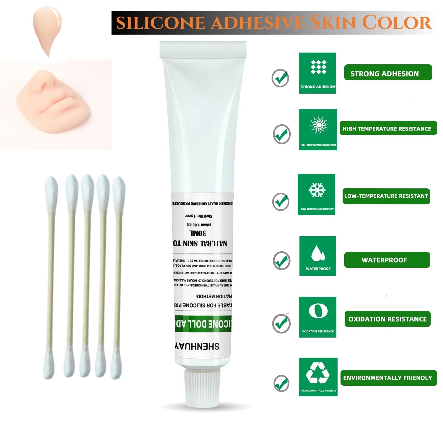 Silicone Adhesive Glue Soft Flesh Color