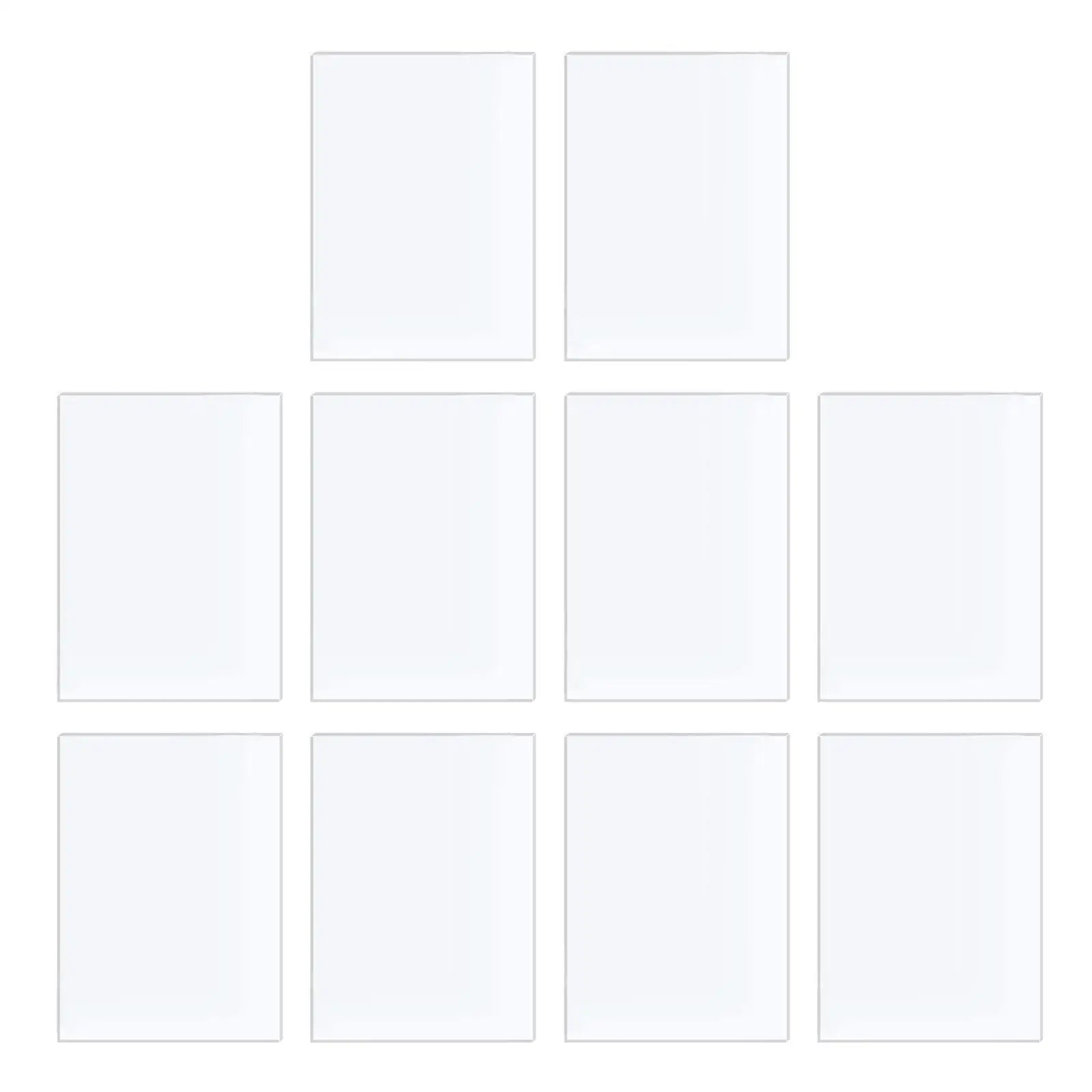 10Pcs Clear Acrylic Sheets Plexiglass Sheets Multifunctional Crafting Supplies 2mm Thick Acrylic Boards for Display Projects