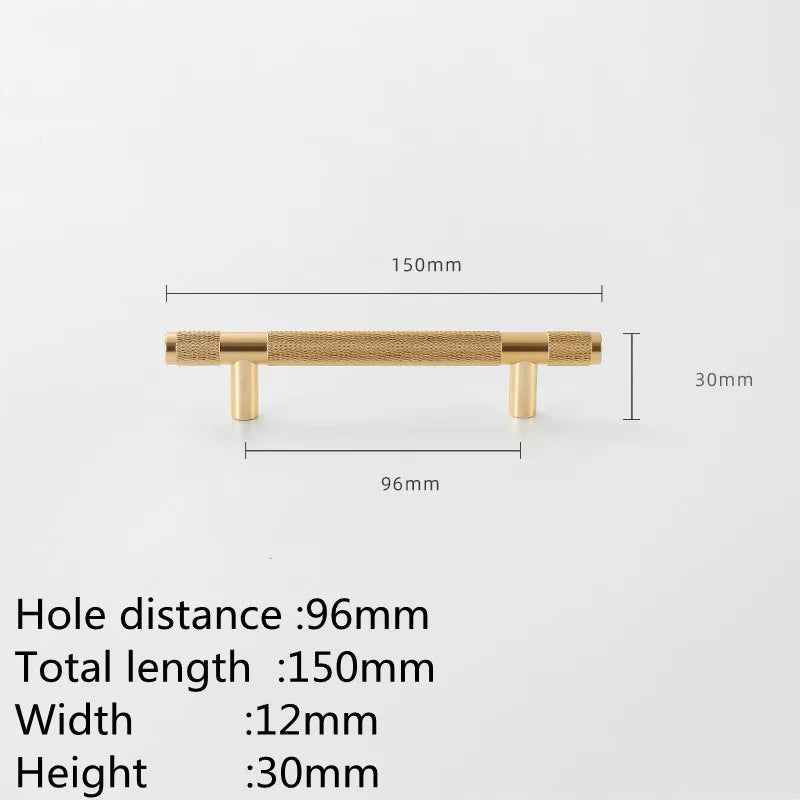 KK&FING Gold Knurled Handles For Cabinet And Drawer Aluminum Alloy Wardrobe Handles Kitchen Cabinet Pulls Knurled Drawer Knobs