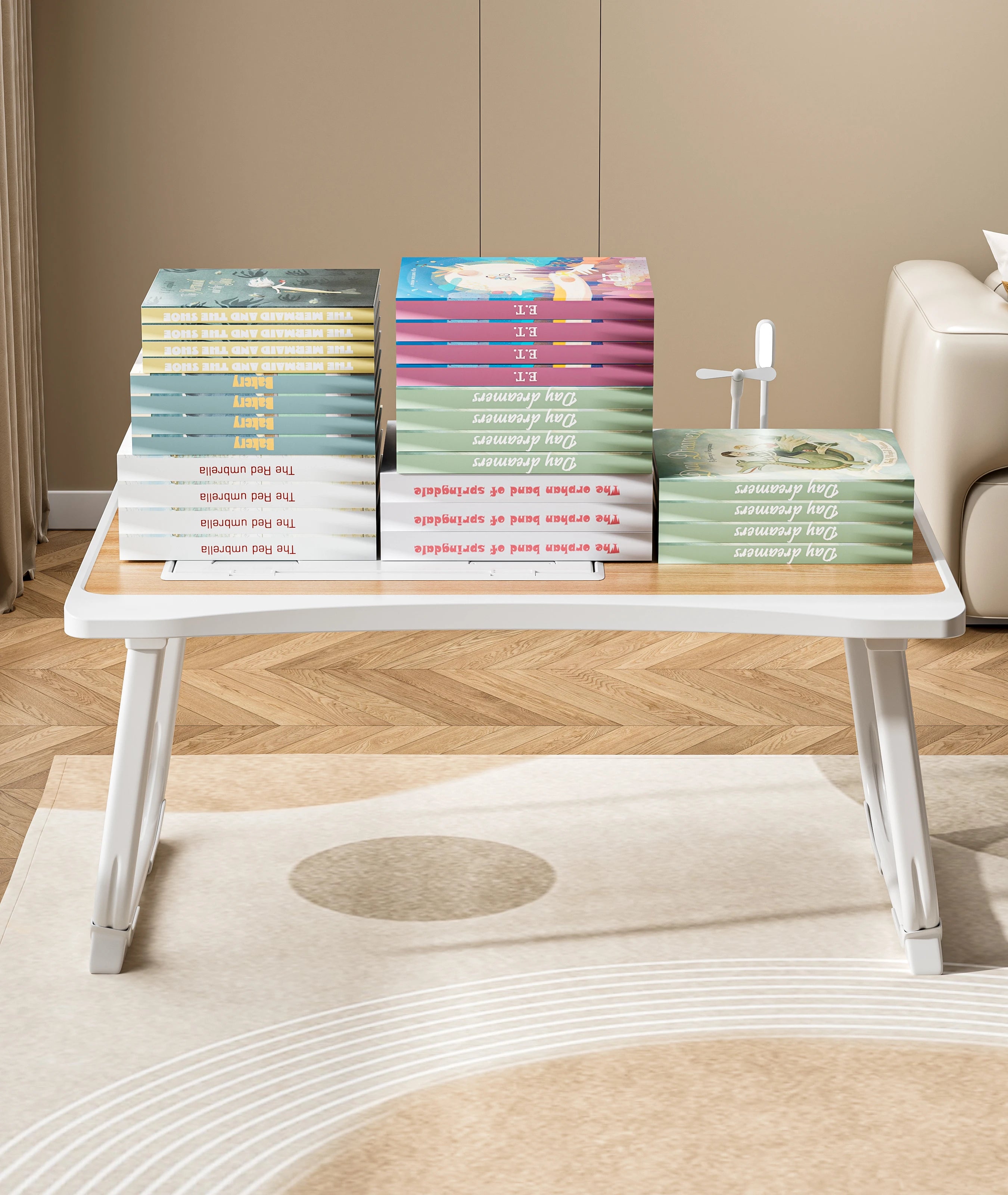 Foldable laptop desk, desktop lifting laptop rack, reading laptop desk, home breakfast tray office desk, study desk with drawers