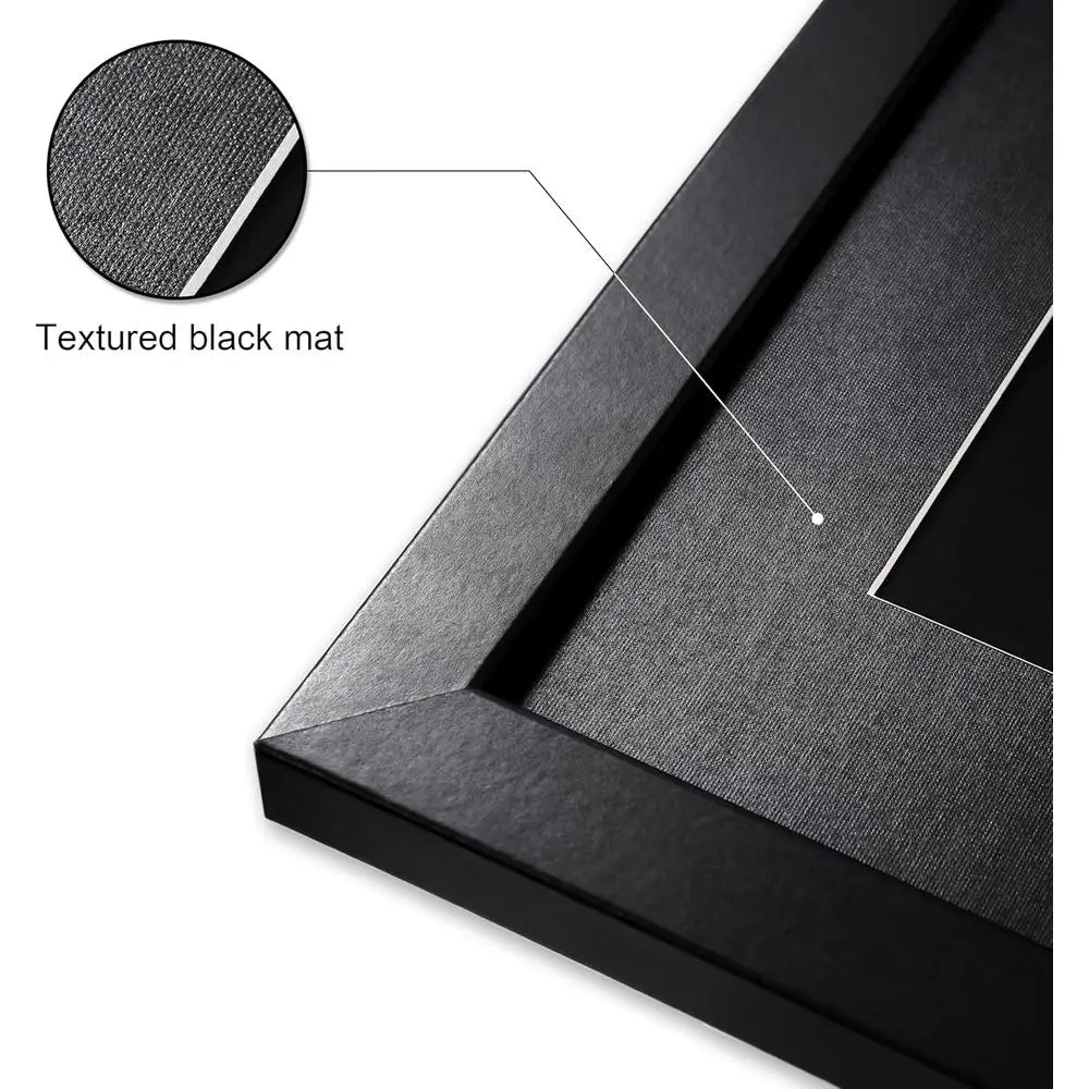 Set of 3 Black 24x36 Picture Frames, Suitable for 20x30 Photos with Mat or 24x36 Images without Mat, Versatile Wall Mounting Opt
