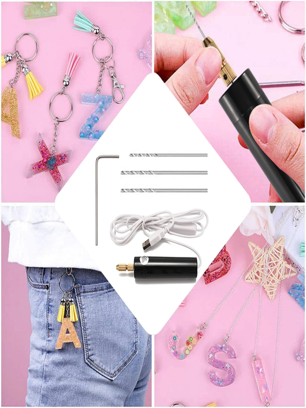 Mini Electric USB Drill Portable Handheld Drill Engraving Pen Rotary Tool Kit Jewelry Tool Carving DIY Tool