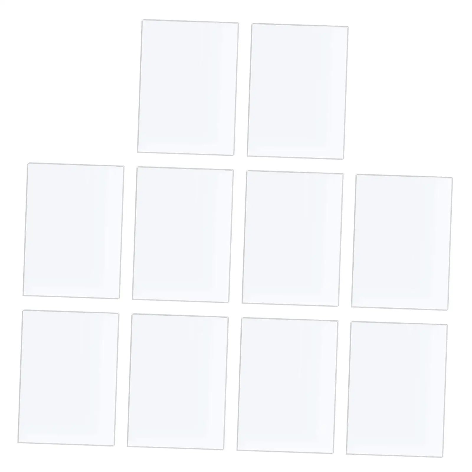 10Pcs Clear Acrylic Sheets Plexiglass Sheets Multifunctional Crafting Supplies 2mm Thick Acrylic Boards for Display Projects
