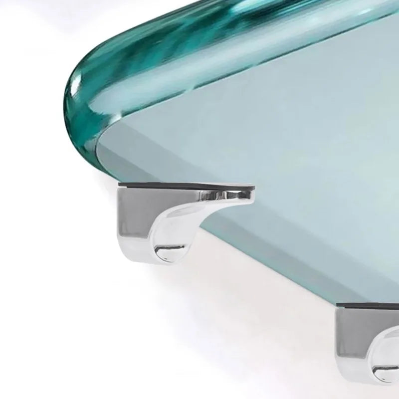 Zinc Alloy Glass Shelf Bracket Wall Mounted Bathroom Support Shelf Brackets Holder Adjustable Wooden Bookshelf Glass Clamps