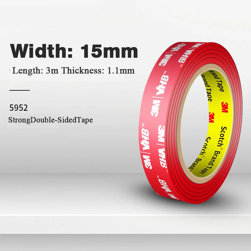 Original 3M VHB 5952 Mounting Acrylic Tape Double Sided Tape Heavy Duty Waterproof Adhesive Strips Tape for Car Home Decoration