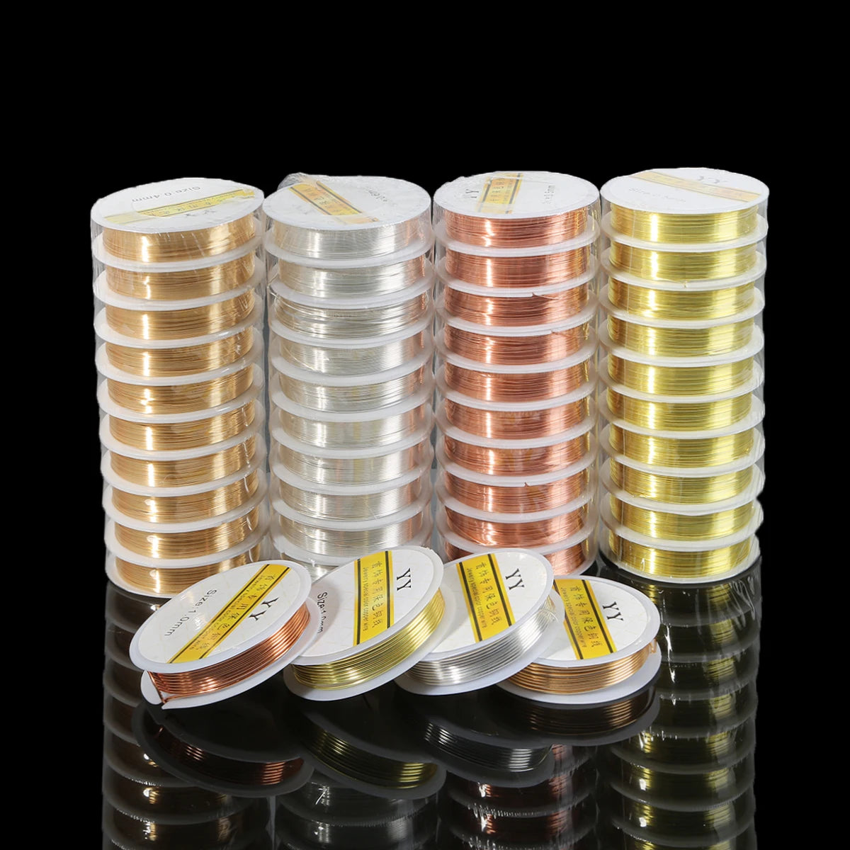 0.3-1.0mm Premium Pure Copper Wire - Anti-Corrosion & High Flexibility for Jewelry Crafting, Beading Wire Wrapping (Gold/Silver)