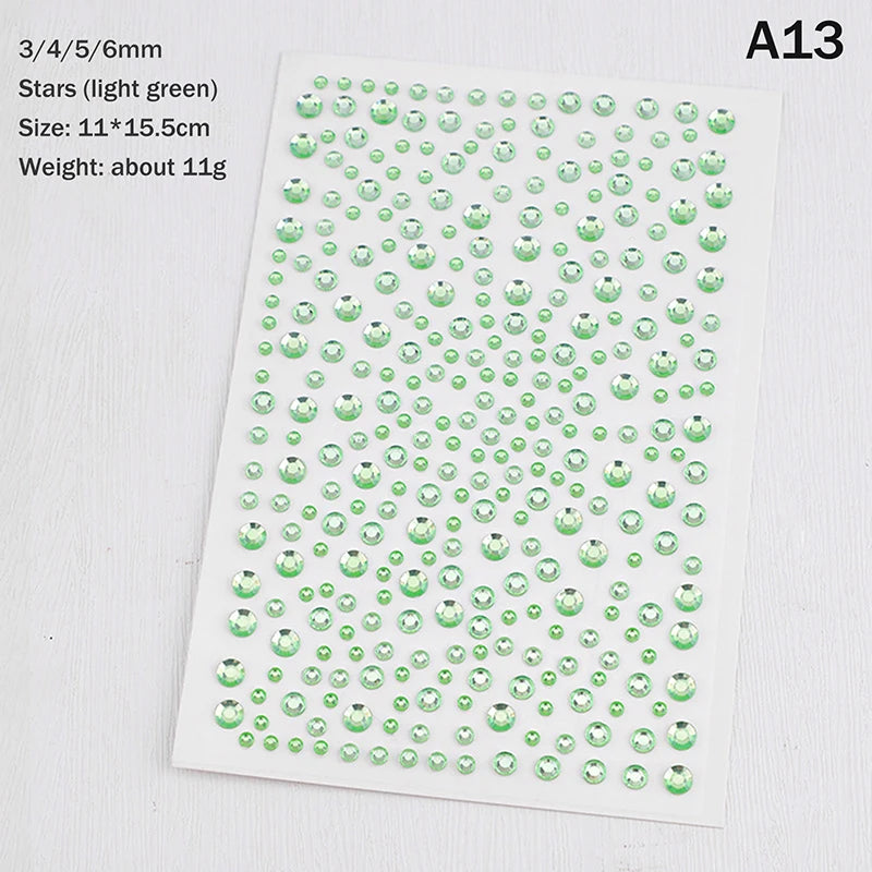 3D Rhinestone Face Stickers Sheet - Self-Adhesive Crystal Eye Gems for Party Makeup, Festival Body Jewelry & Photo  Decor