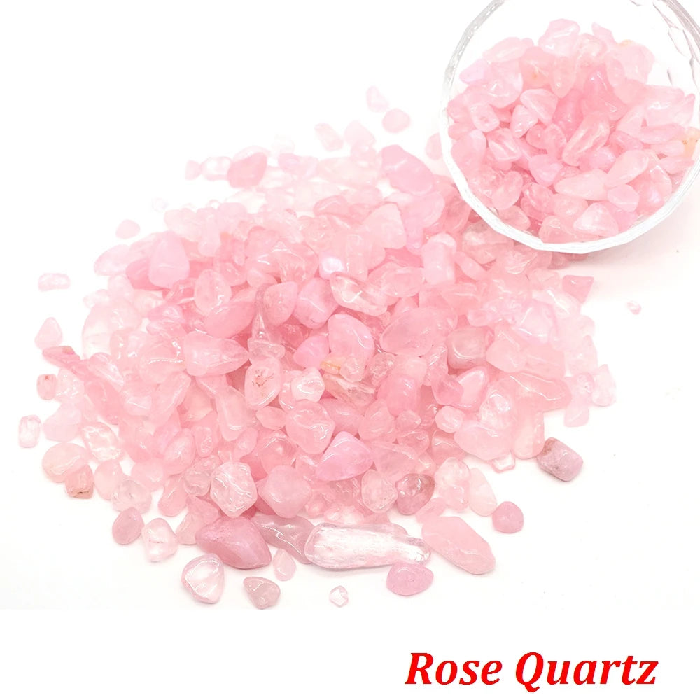 Natural Stone Tumbled Agate Gravel Crystals Chip Quartz Minerals Reiki Healing Specimen Gemstones Home Aquarium Decor DIY Crafts