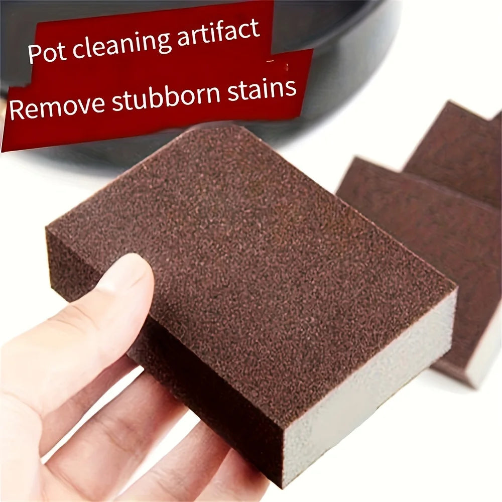 Magic Descaling Emery Sponge Household Cleaning Brush Useful Things For Kitchen Remove Pot Bottom Stubborn Stains Products Tools