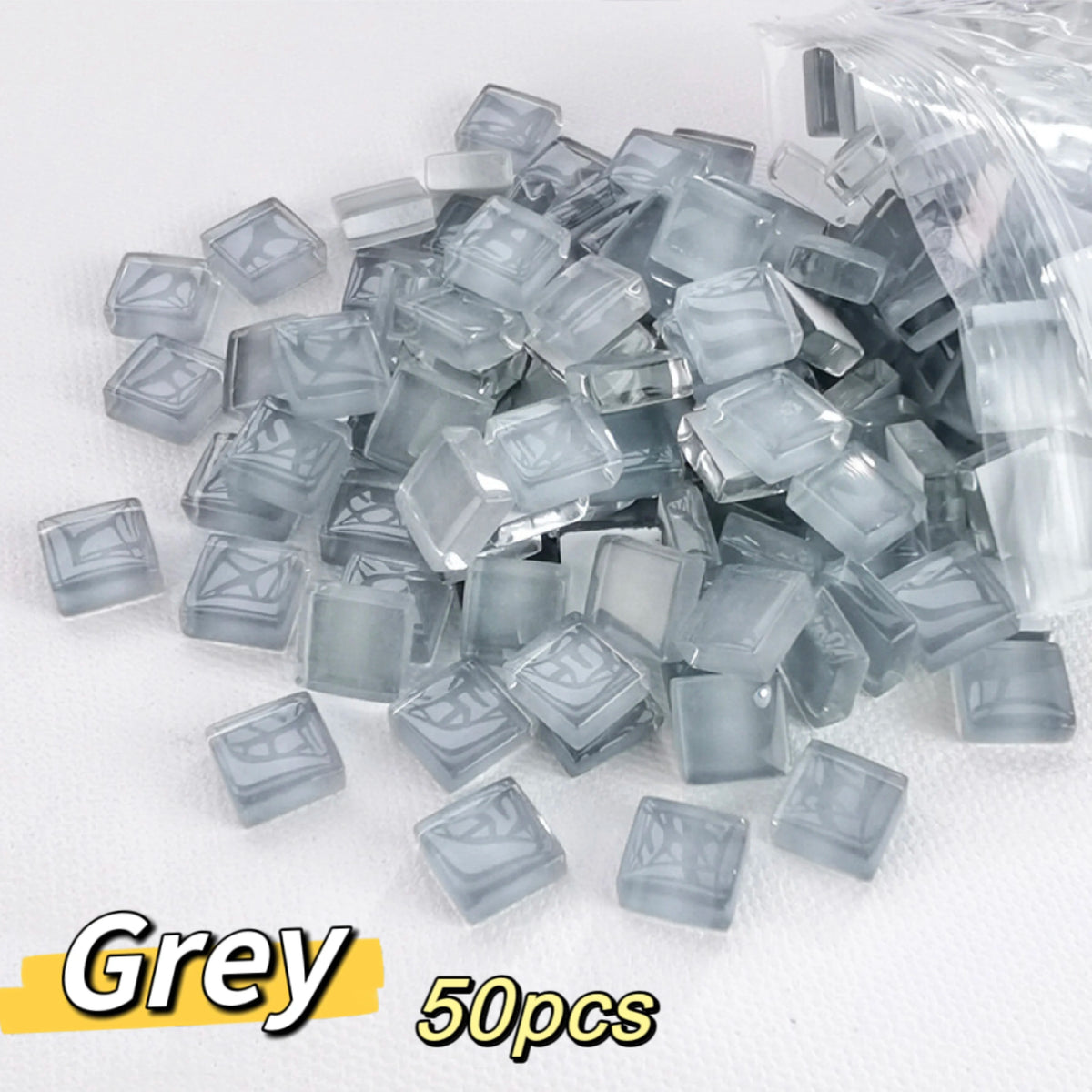 50pcs DIY Ceramic Mosaic Glass Tiles Handmade Mirror Decorative Ceramic Tile Wall Technology Colored Crystal Decorative Material