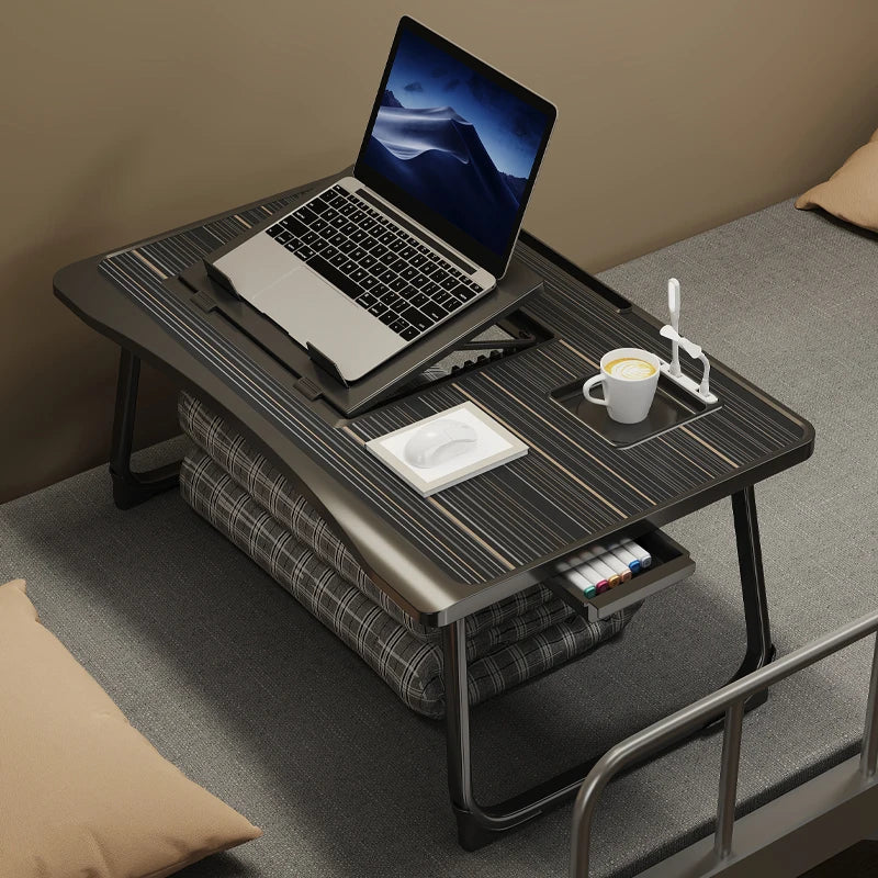 Foldable laptop desk, desktop lifting laptop rack, reading laptop desk, home breakfast tray office desk, study desk with drawers