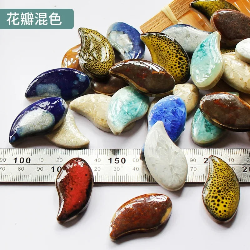 100g Ceramic Mosaic Tiles Multi Color Mosaic Piece Making Tiles for Puzzle Art DIY Craft Lamp Table Accessories Home Wall Decor
