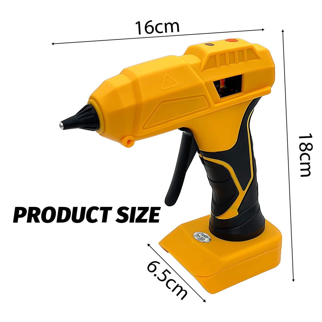 Cordless Hot Glue Gun Compatible with Dewalt 20V Battery, Electric Hot Glue Gun w/10 Melt Glue Sticks for DIY (Tool Only)
