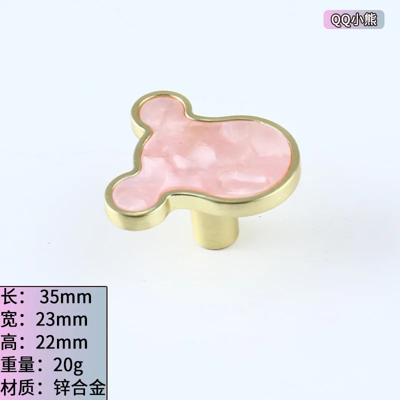 Modern Cupboard Drawer Knobs Wardrobe Furniture Single Hole Door Handle Simple Personality Children's Room Bedside Table Knobs