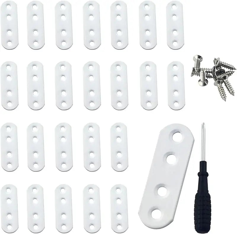 5 Pcs Stainless Steel Flat Metal Fixing Corner Brace Bracket, (Silver)16size for Furniture, Wood, Shelves, Cabinet