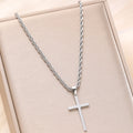 LLL New Stainless Steel Cross Pendant Necklace for Men Women Minimalist Gold Color Jewelry Male Female Necklaces Chokers Gifts