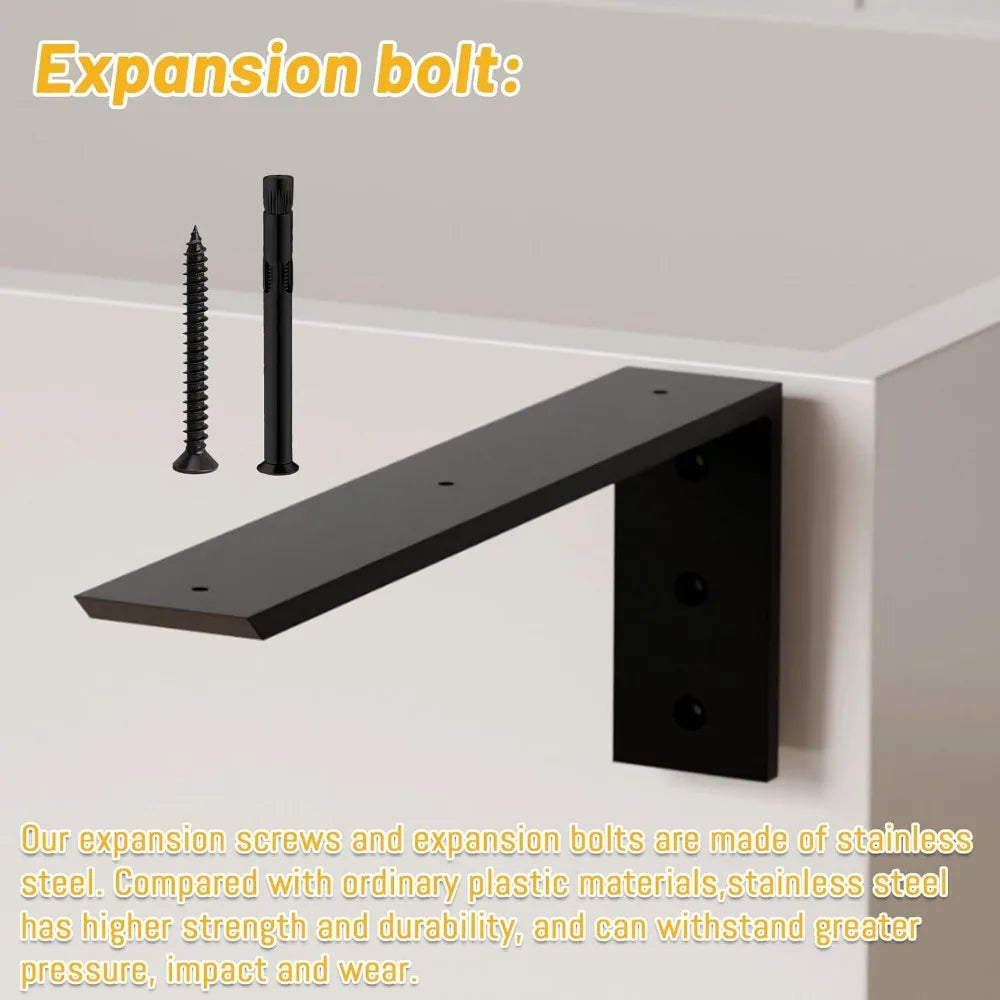 Heavy-Duty Granite Countertop Support Brackets, 16 Inch 4-Pack, 3/8 Thick, Premium Shelf L Brackets for Countertops