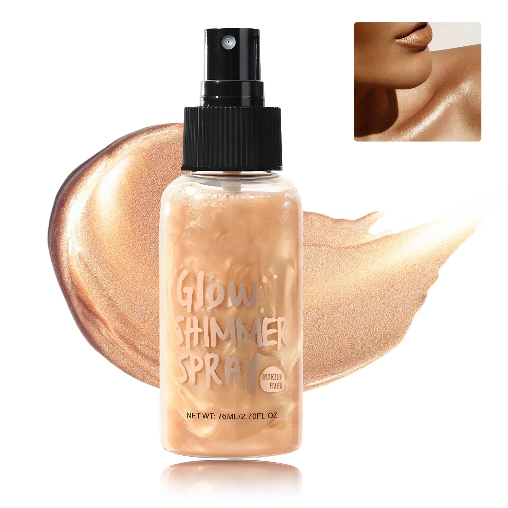 Body Glitter Spray Quick Drying Body Glow Shimmer Long-Lasting Shiny Liquid Highlight Makeup for Birthday Party 2026 Newest
