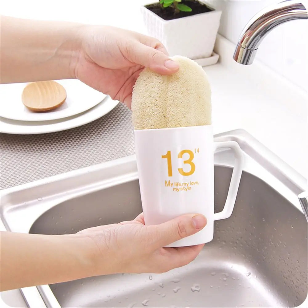 1/5pcs Double-sided Cleaning Reusable Non-stick Oil Pot Bowl Brush Dish Washing Cloth Cleaning Sponge Microfibre Sponge