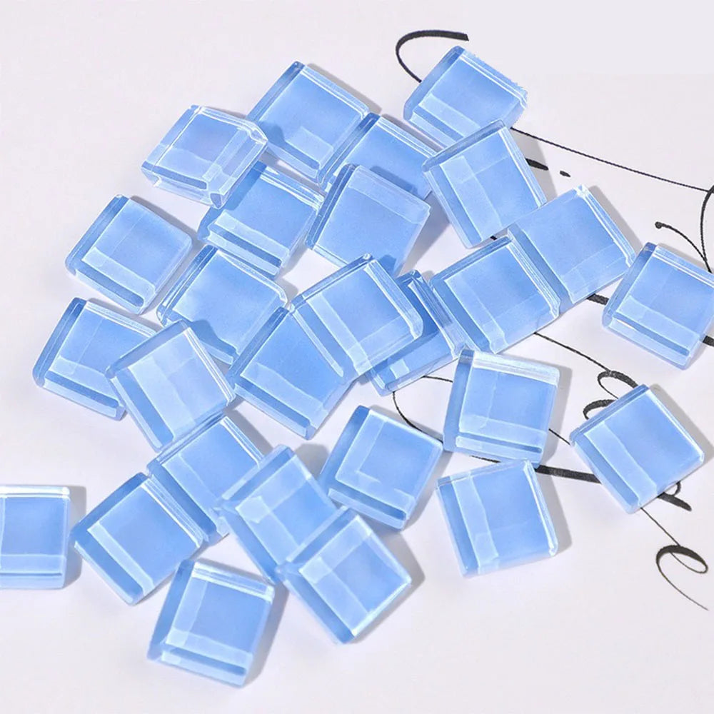 DIY Ceramic Mosaic Glass 50pcs Tiles Colored Crystal Mirror Grain For Wall Decorative Hand Painting Materials Art Crafts Project