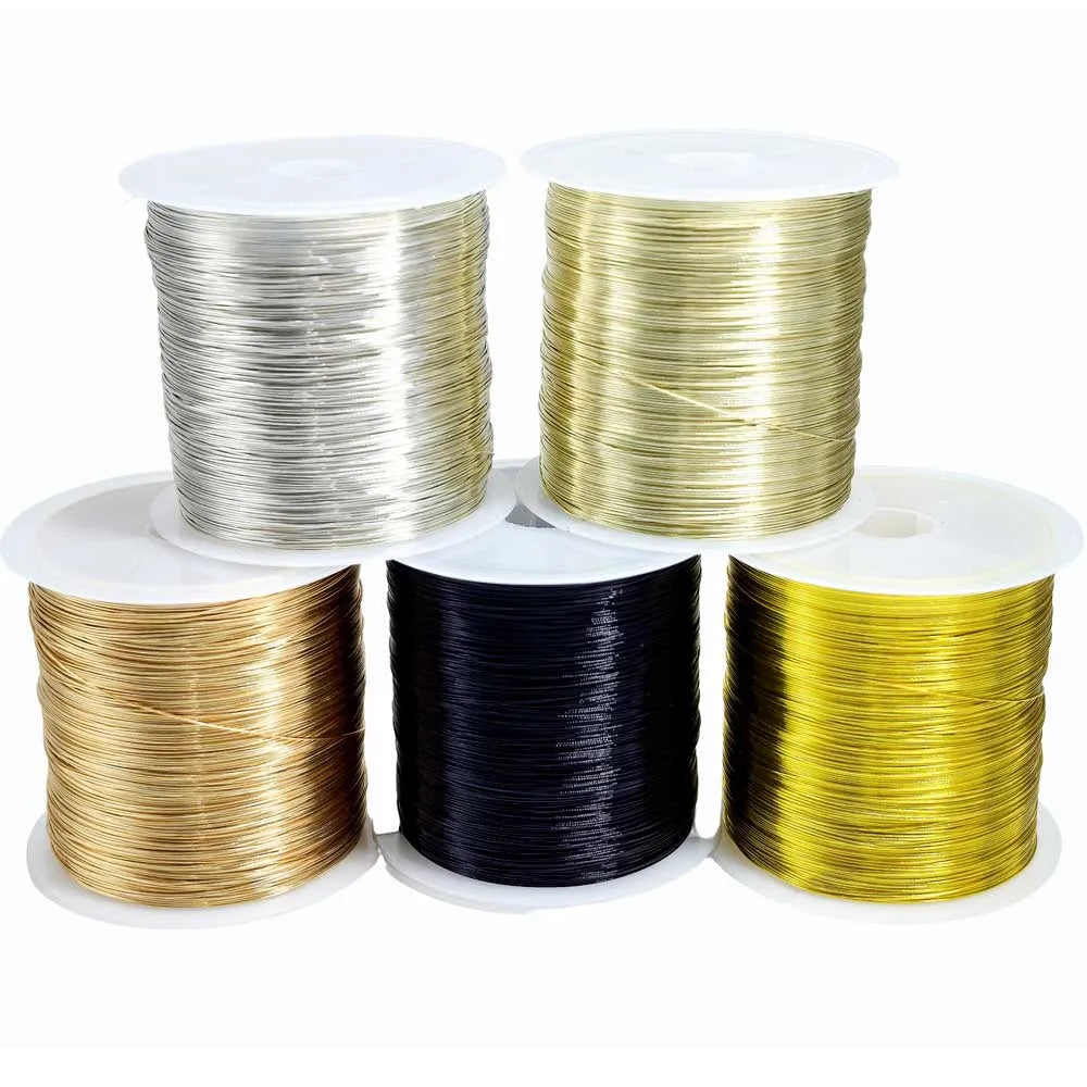 100M/Roll 0.3/0.4mm Color Metal Wire For Bracelet Necklace DIY Colorfast Beading Wire Jewelry Cord String Handcraft Making