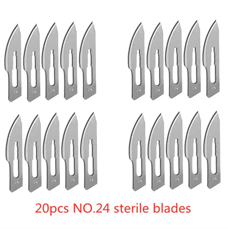 20-100pcs Carbon Steel Surgical Blades for DIY Cutting Phone Repair Carving Animal Eyebrow Grooming Maintenance Scalpel Knife