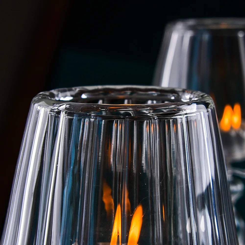 Clear Candle Holder Glass  Candle Holder for Home Decor Table Centerpiece Wedding Party Christmas Valentine Day