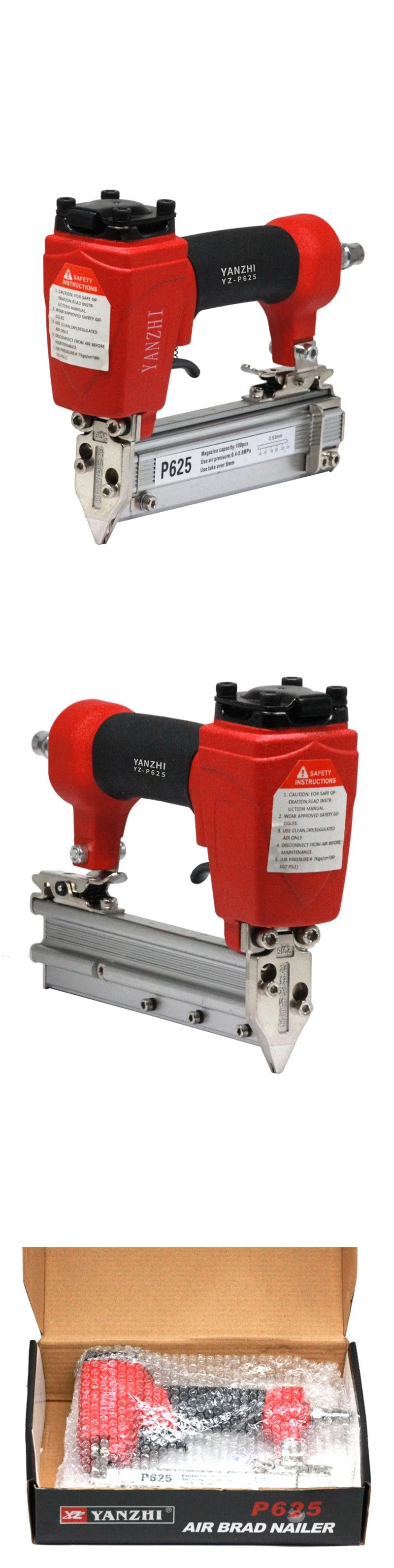 1Pc Pneumatic Staple Gun, 0.63mm Professional Heavy-Duty Finish Nailer Stapler for Wood, Upholstery, Carpet, Wire Fencing