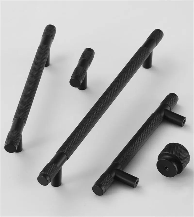 KK&FING Gold Knurled Handles For Cabinet And Drawer Aluminum Alloy Wardrobe Handles Kitchen Cabinet Pulls Knurled Drawer Knobs