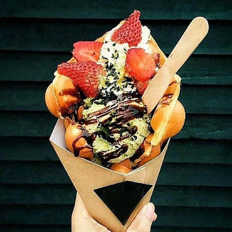 50/100Pcs Ice Cream Sticks Natural Wooden Ice Cream Dessert Spoons Popsicle Sticks Hand Crafts Art Ice Cream Lolly Accessories