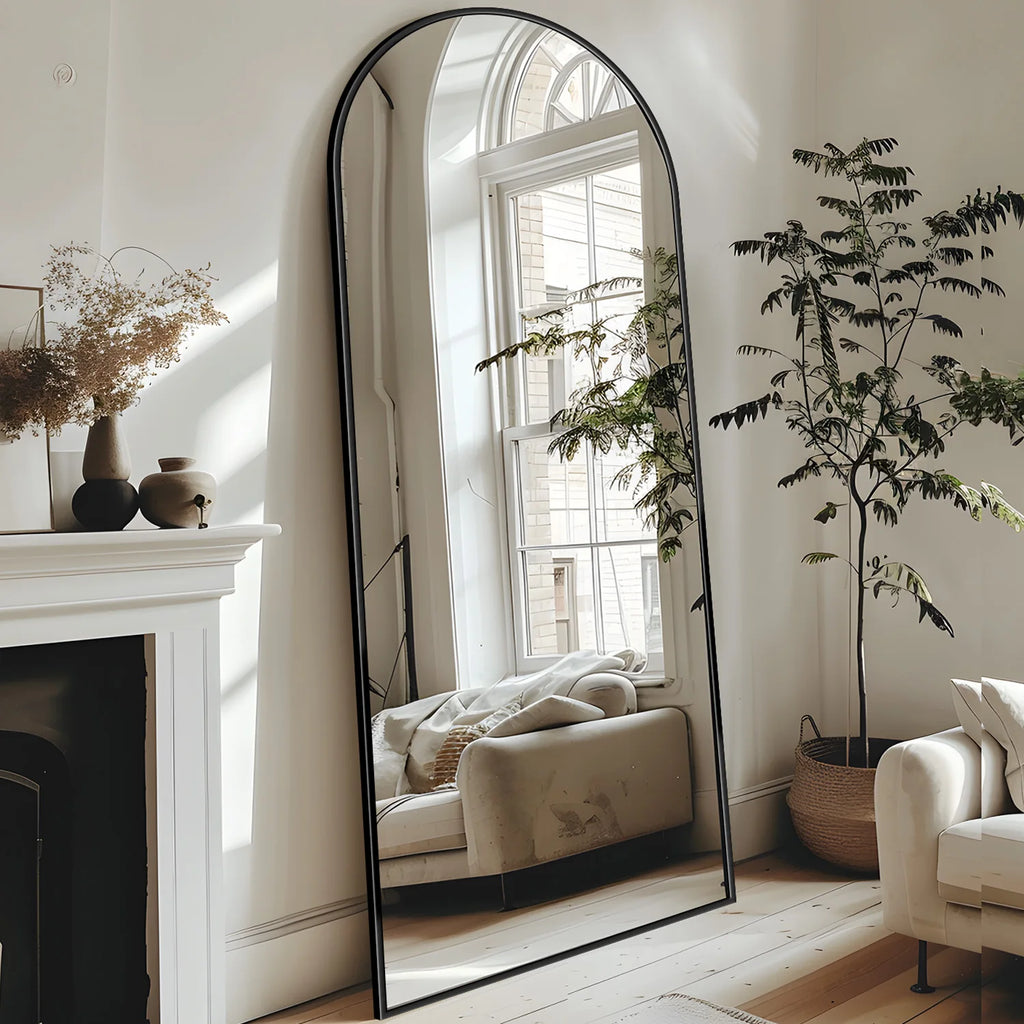 Full Length Mirror, 58"x18" Oversized Floor Mirror, Rectangular Full Body Mirror with Stand for Bedroom, Living Room, Cloakroom