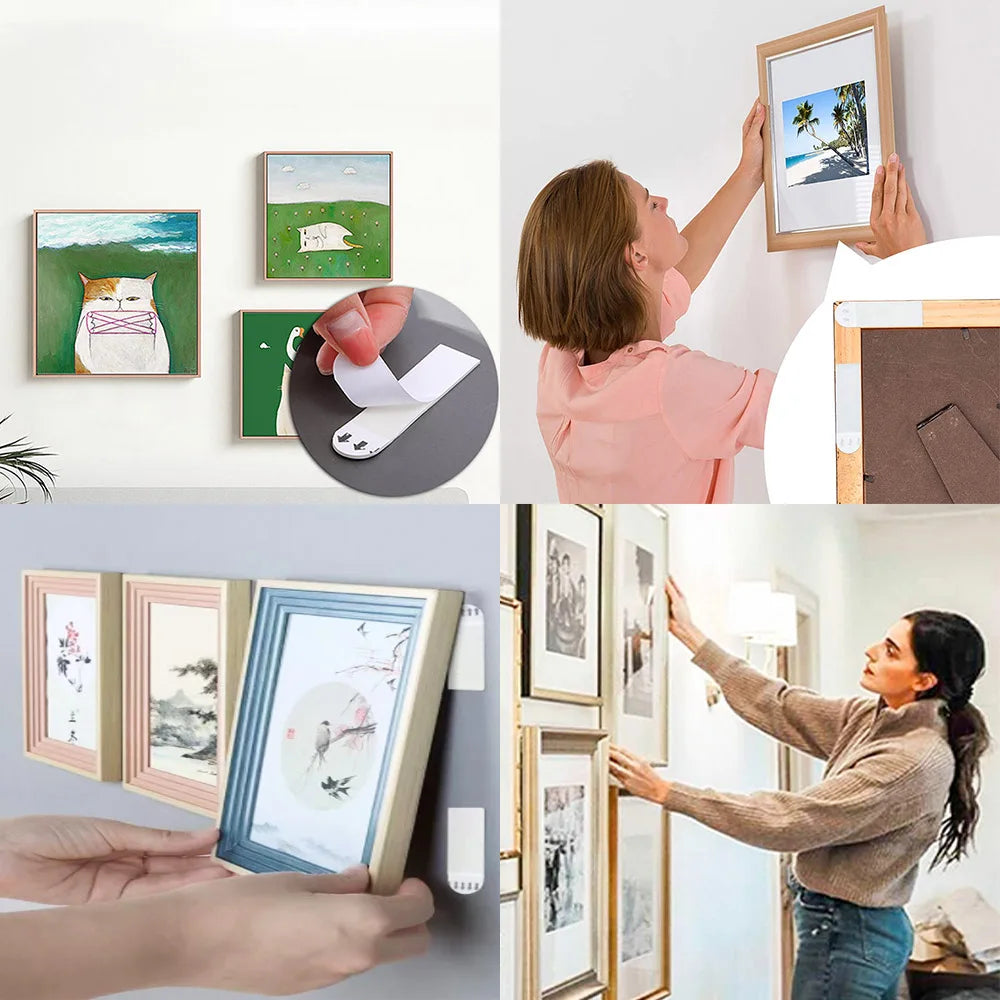 Double Sided Tape Sticker Wall 10/20PCS Sets Damage Free Picture&Frame Hanging Strips Waterproof Self Adhesive Hooks Accessories