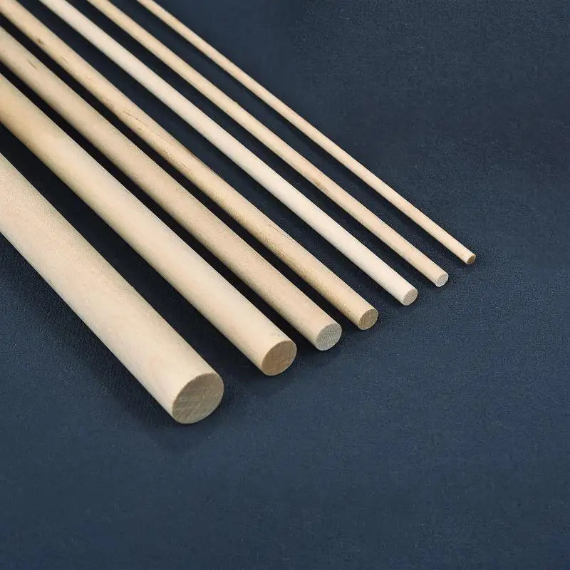 Round Wooden Stick 300mm Long DIY Wood Handmade 3/4/6/8/10/12/14mm Diameter Durable Dowel Building Model Woodworking Tool