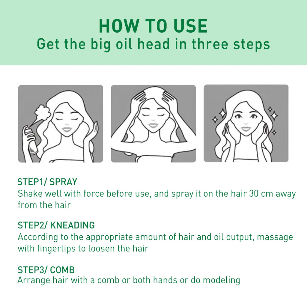 Fluffy Volumizing Hair Spray Oil Control Refreshing Absorb Grease Clean Scalp Air Feeling Wash-Free Dry Shampoo Styling Mousse