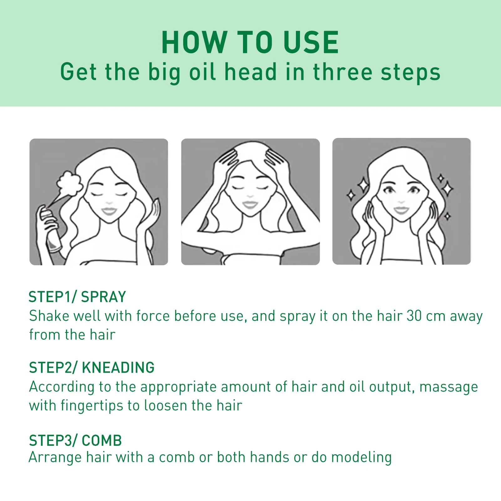 Fluffy Volumizing Hair Spray Oil Control Refreshing Absorb Grease Clean Scalp Air Feeling Wash-Free Dry Shampoo Styling Mousse