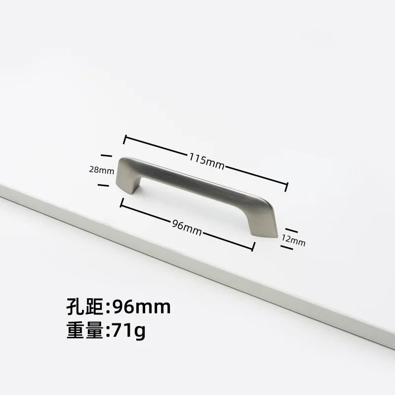 Nickel Brushed Kitchen Cabinet Pulls Silver Wardrobe Drawer Handles Zinc Alloy Single Hole Knobs Modern Furniture Door Handles
