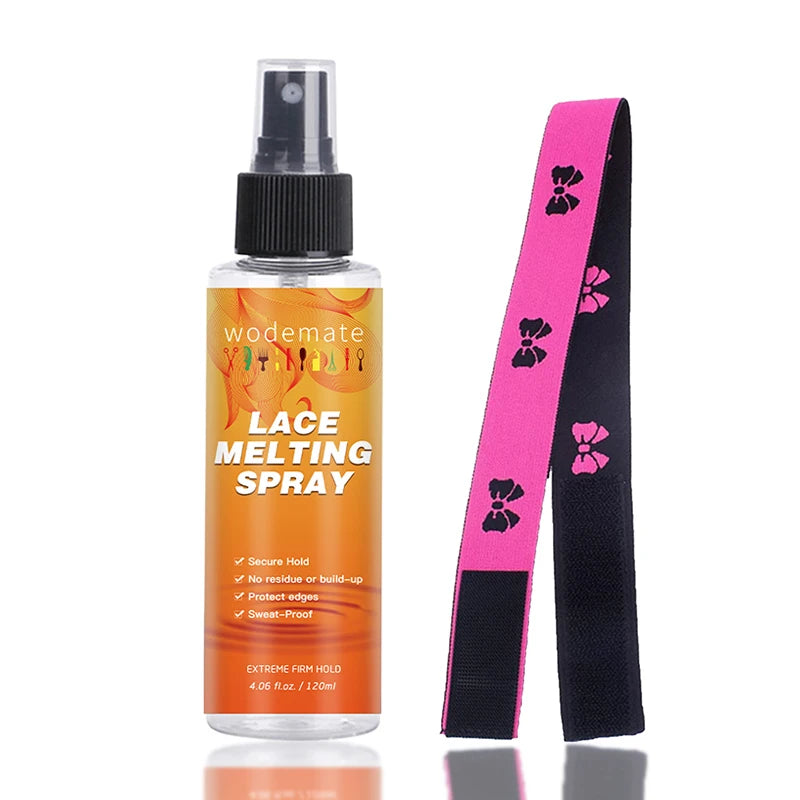 120ML Lace Melting and Holding Spray Glue-Less Hair Adhesive for Wigs, Strong Natural Finishing Hold with Control